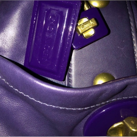 Coach Resort Leather Drawstring Limited Edition Bag in purple (2A) - Picture 3 of 12